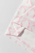 Pink Striped 3/4 Sleeve Drop Shoulder Top